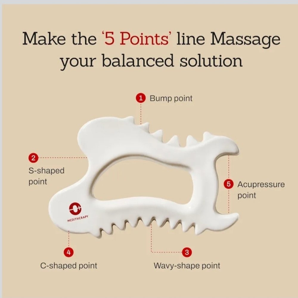 Meditherapy Soksal Guasha Ceramic Massage Tool - Picture 3 of 7